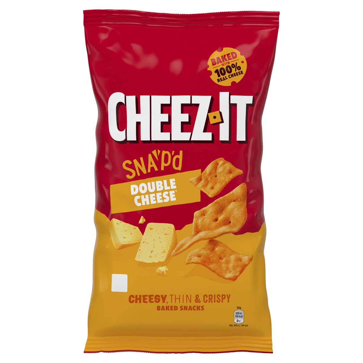 Cheez-It Snap'd Doppelkäse-Gebackene Snacks, 150 g