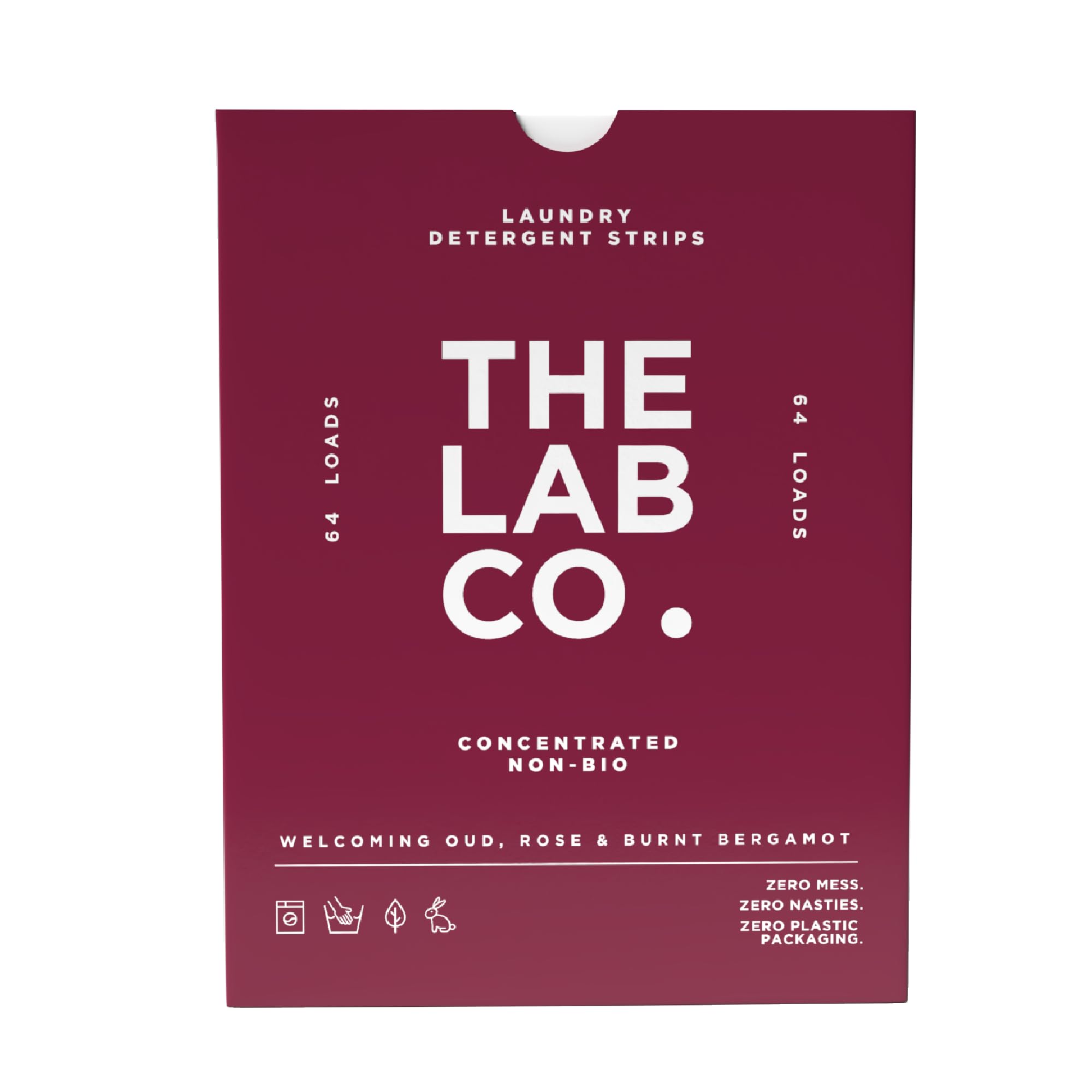 The Lab Co. - Waschmittelstreifen, Blätter, 64 Waschladungen, Öko, ultrakonzentriert