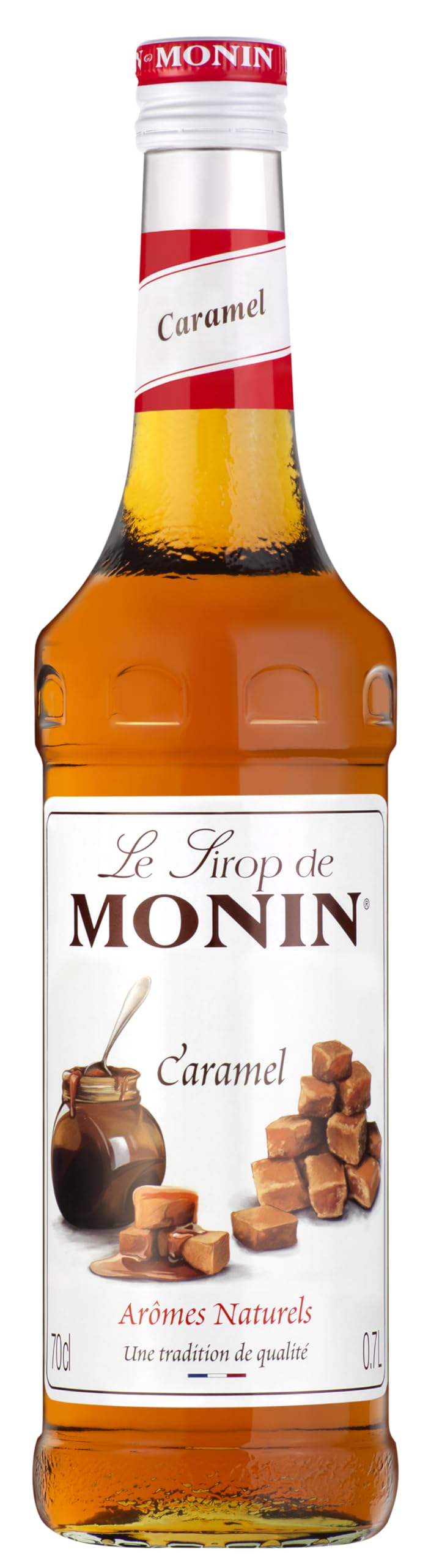 MONIN Premium Karamellsirup 700 ml – Vegan, allergenfrei, natürliche Aromen für Kaffee, Cocktails & Desserts