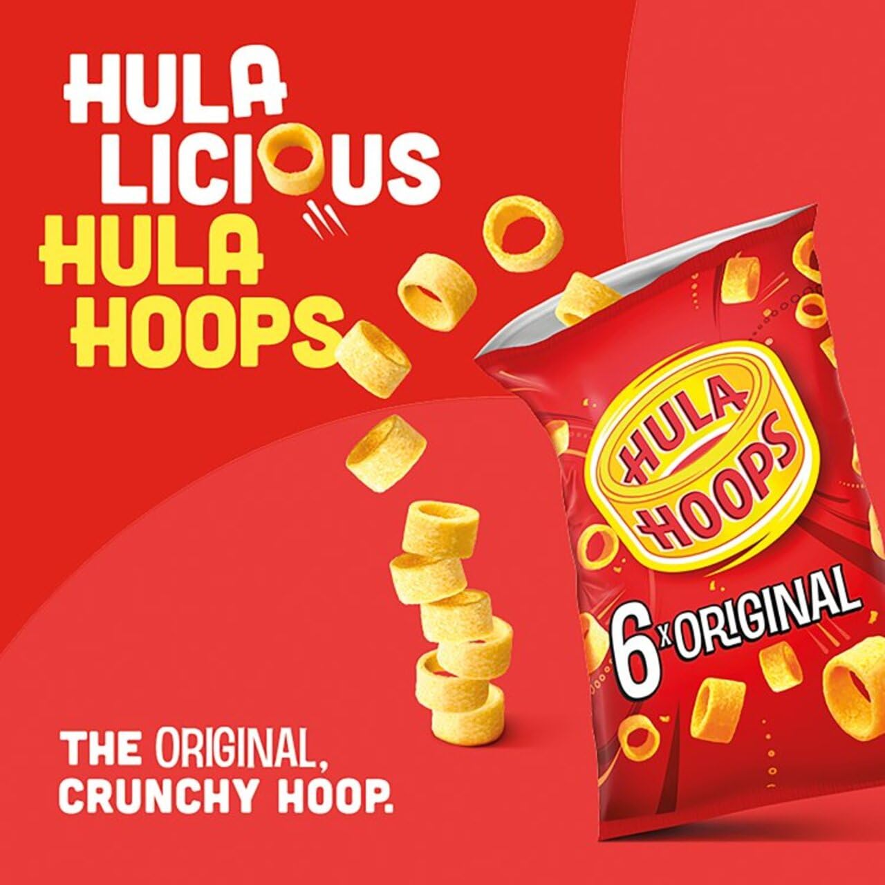 Hula Hoops Original Multipack – 6 x 24 g Beutel mit knusprigen Kartoffelsnacks