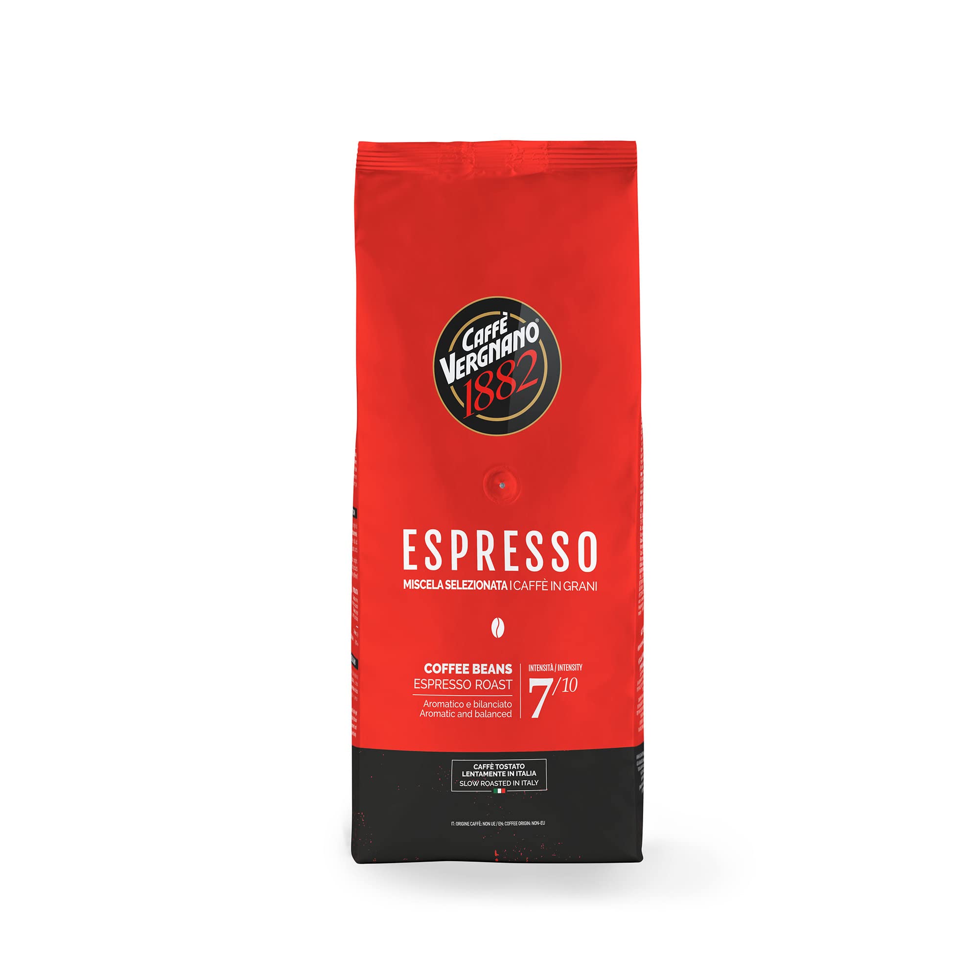 Caffè Vergnano 1882 Espresso, ganze Bohnenkaffee – 1-kg-Packung