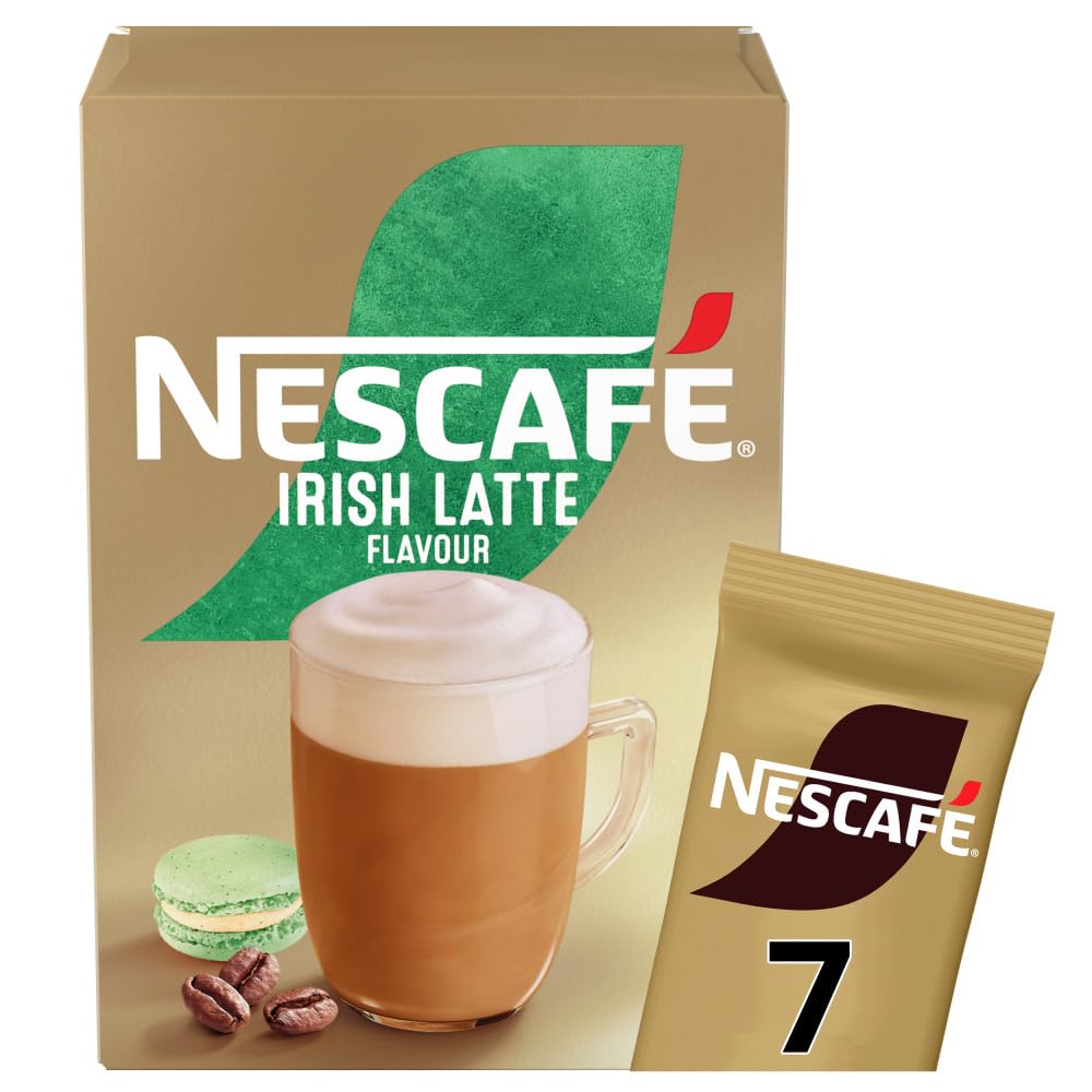 NESCAFÉ Irish Latte Instantkaffee, 7 Beutel, 100 % verantwortungsvoll bezogen