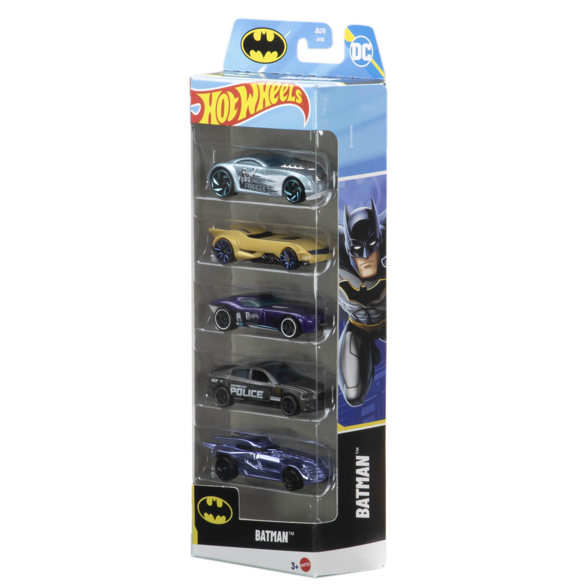 Hot Wheels Batman 5er-Pack – Druckgussfahrzeuge im Maßstab 1:64 für Kinder ab 3 Jahren