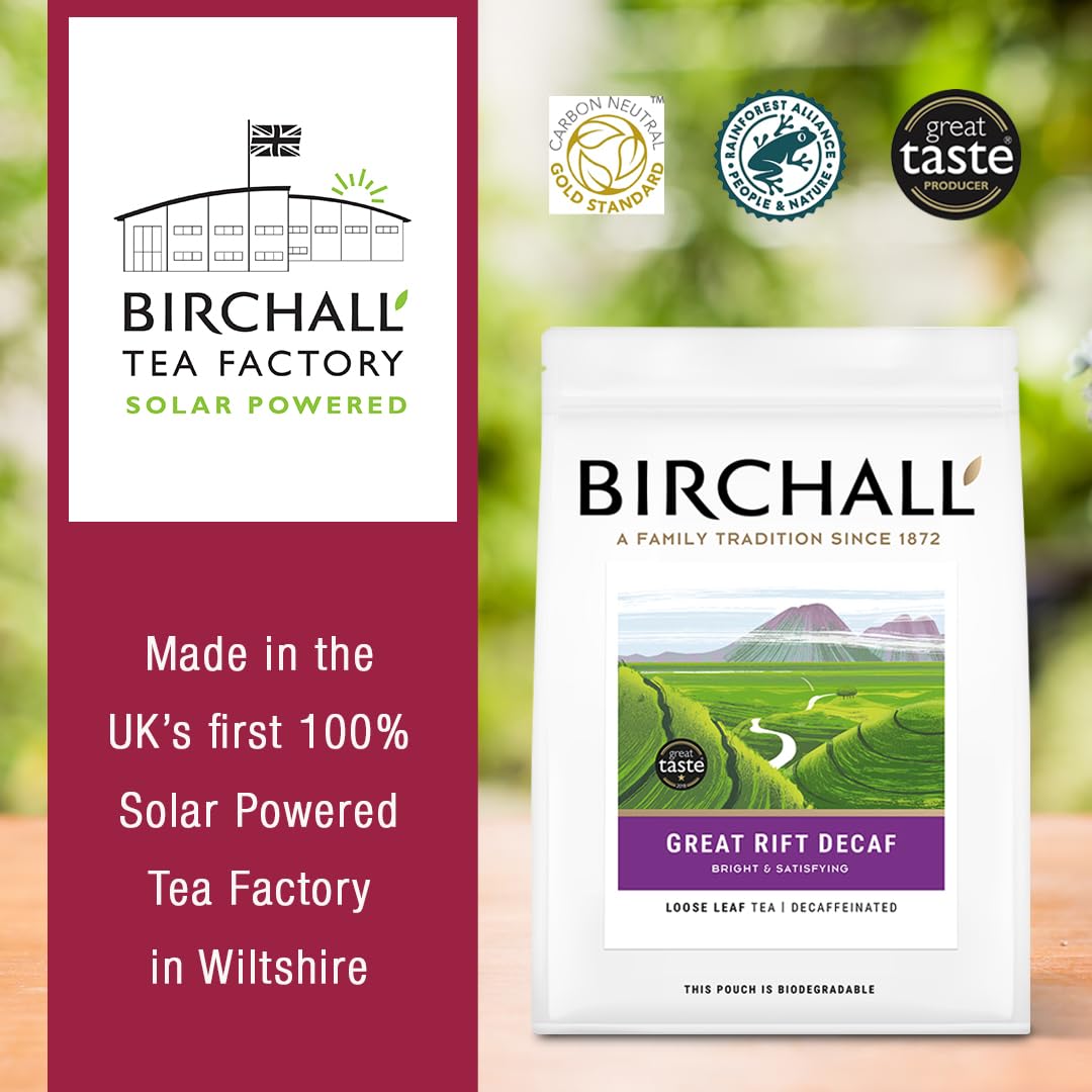 Birchall Great Rift Decaf | Entkoffeinierter Schwarztee | 250 g lose Blätter