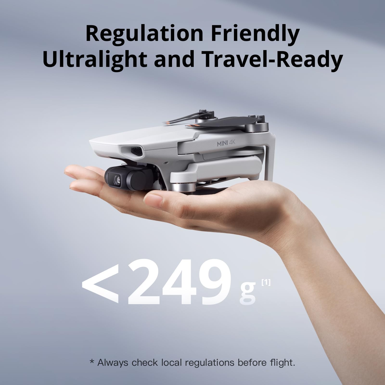 DJI Mini 4K-Drohne mit 4K-Kamera, 3-Achsen-Gimbal, unter 249 g, 10 km HD-Übertragung – 4K