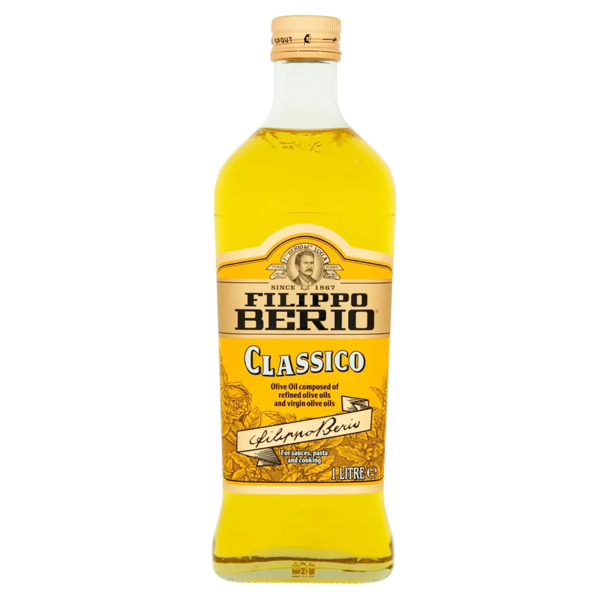 Filippo Berio Classico Olivenöl (1 Liter Glasflasche)