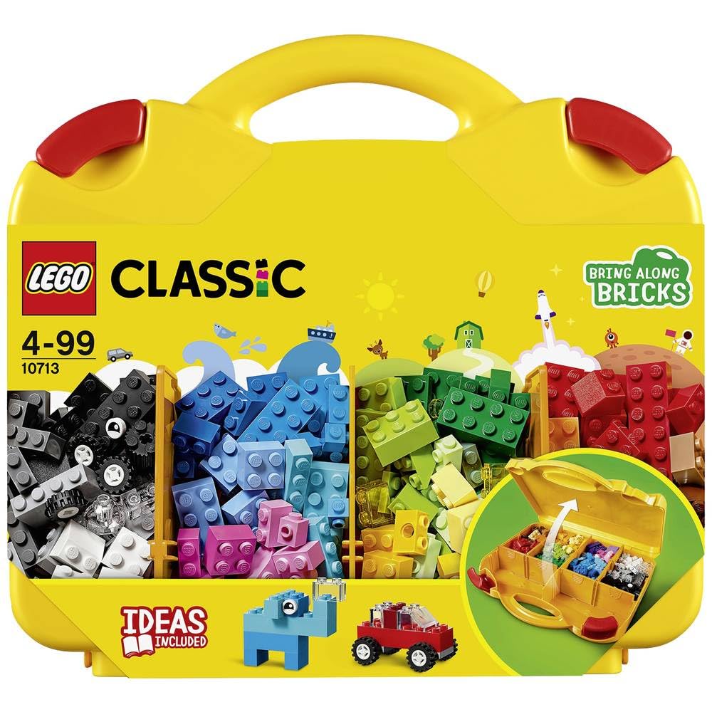 LEGO Classic Kreativ-Koffer 10713 – Tragbares Bauset für Kinder ab 4 Jahren