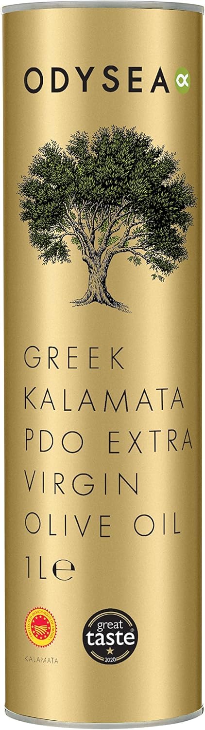 Odysea Griechisches Kalamata PDO Natives Olivenöl Extra, 1 l, runde Dose