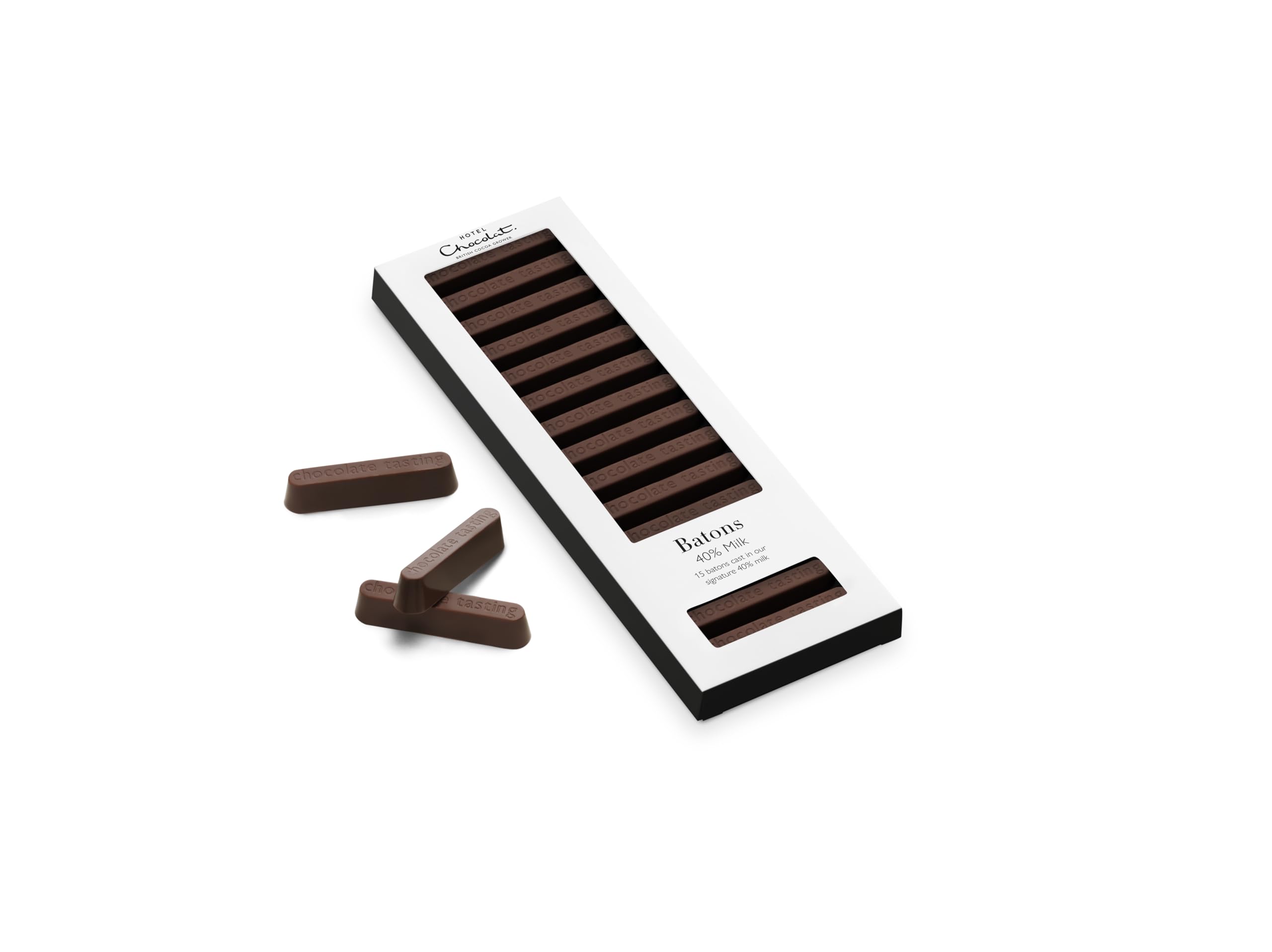 Hotel Chocolat 40% Milchschokoladenstäbe - 15 Stangen, 120 g