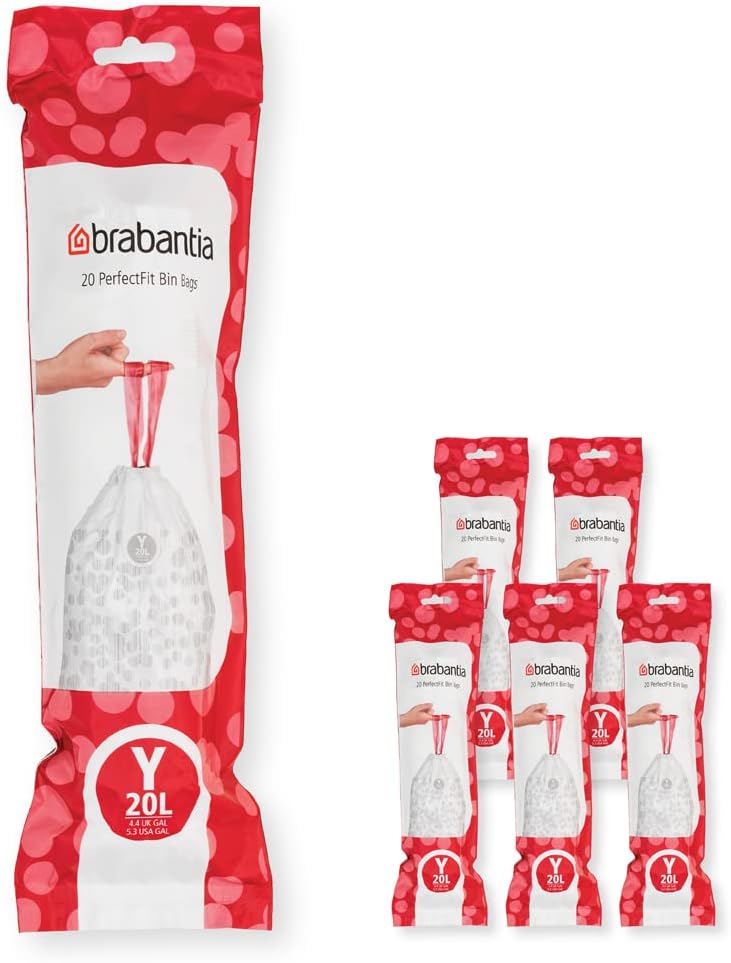 Brabantia - PerfectFit Müllbeutel Multipack (Größe Y/20 Liter) Dicker Kunststoff
