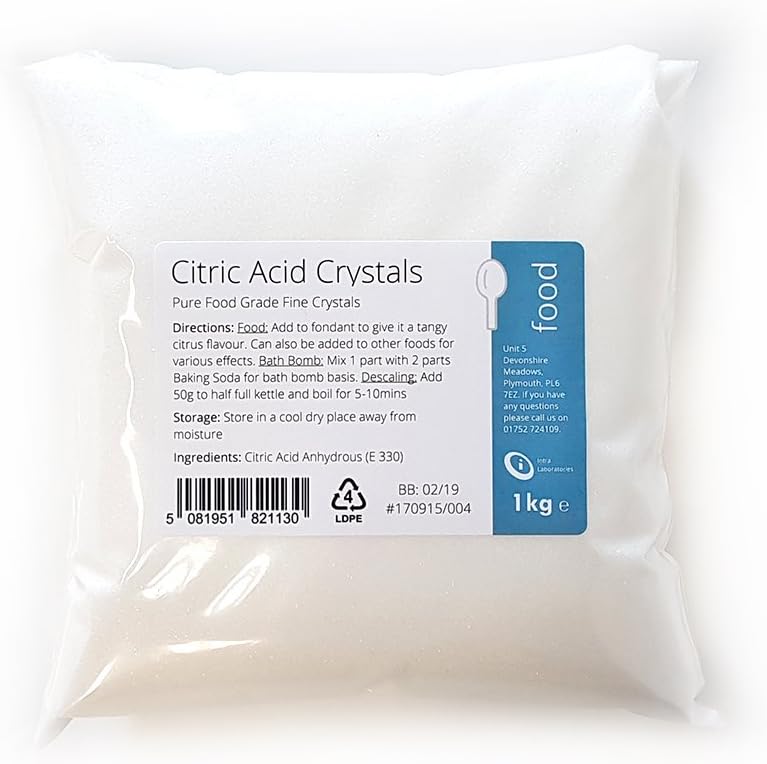 Intralabs – Zitronensäure 1 kg (100 % reine Lebensmittelqualität)