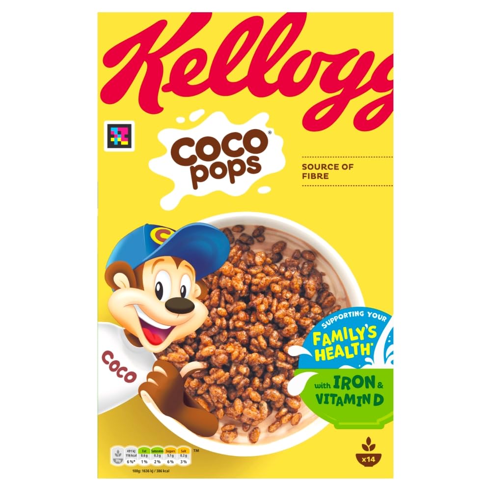 Kellogg's Coco Pops Schokoladen-Frühstücksflocken 420 g