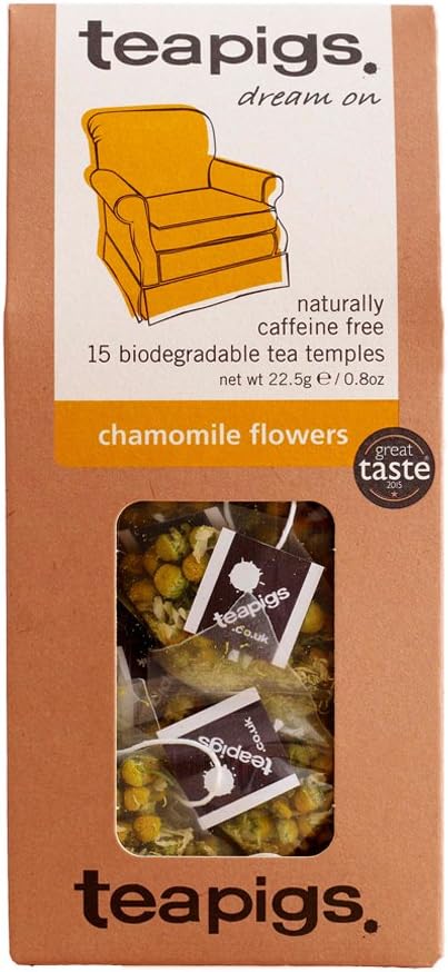 Teapigs – Kamillentee aus ganzen Blüten (3 Packungen mit 15 Teebeuteln, insgesamt 45 Teebeutel)