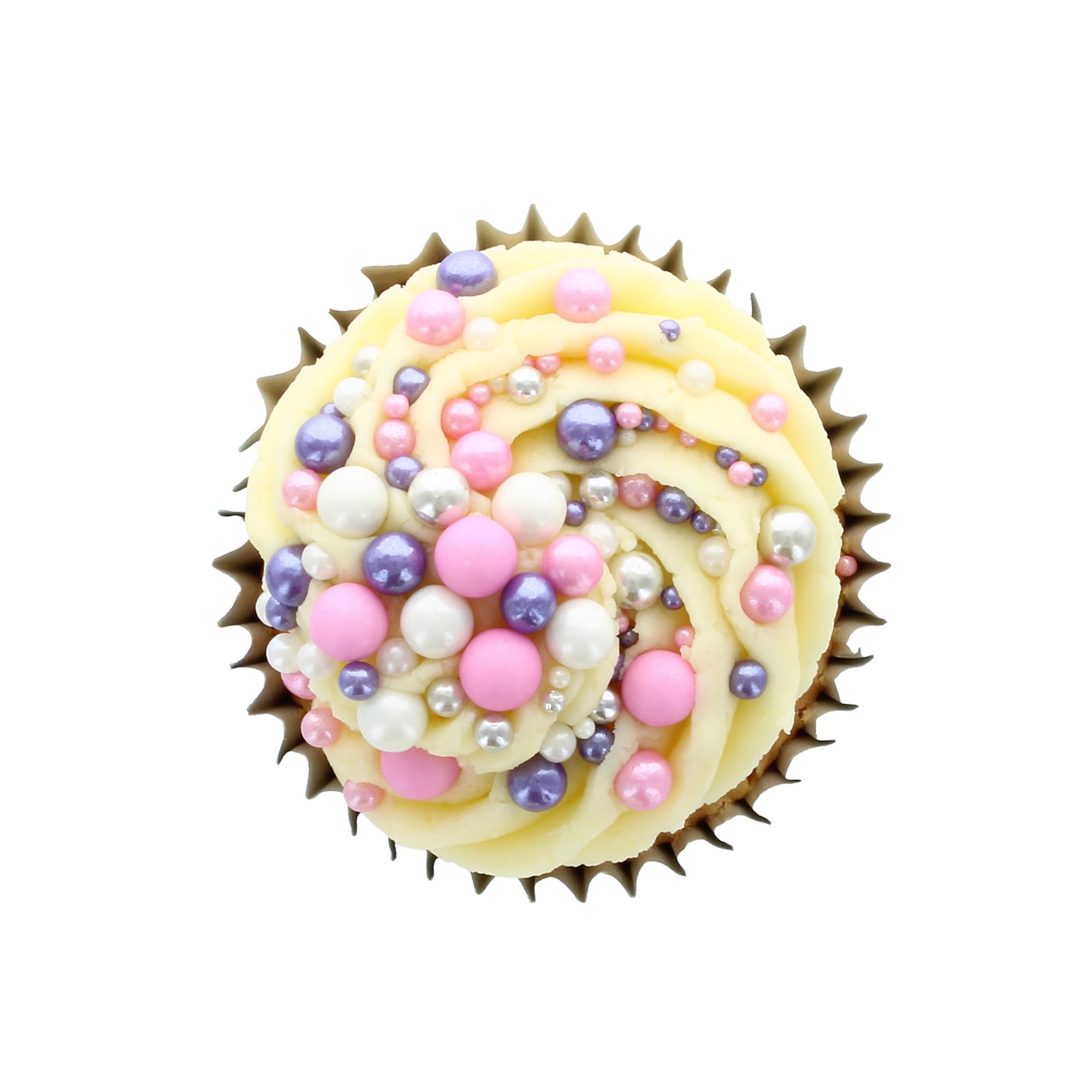 Mit Liebe gebacken – Blütenperlenstreusel, essbare Kuchendekorationen | 100 g | Rosa, Lila, Silber