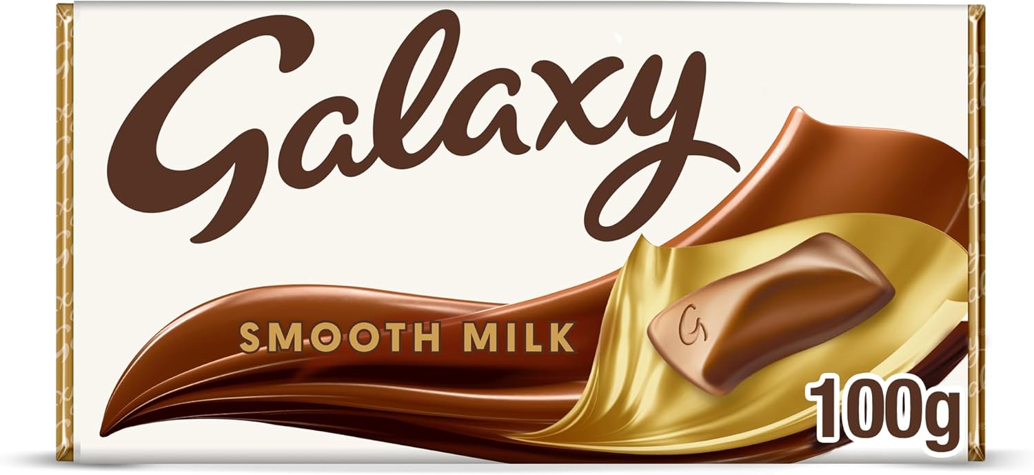 Galaxy Smooth Milchschokoladenriegel 100 g – Snack für den Filmabend, Schokoladengeschenk, Riegel zum Teilen