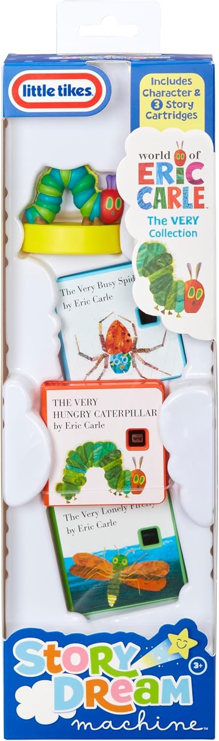 Little Tikes Story Dream Machine Collection – 3 Geschichten von Eric Carle und leuchtende Raupe – ab 3 Jahren