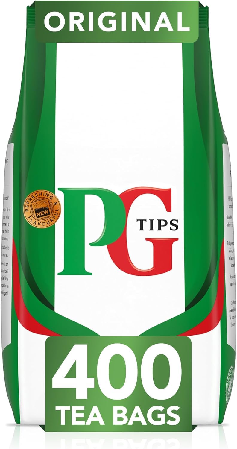 PG Tips – Original Schwarzteebeutel, 400 Stück, vollmundig und erfrischend