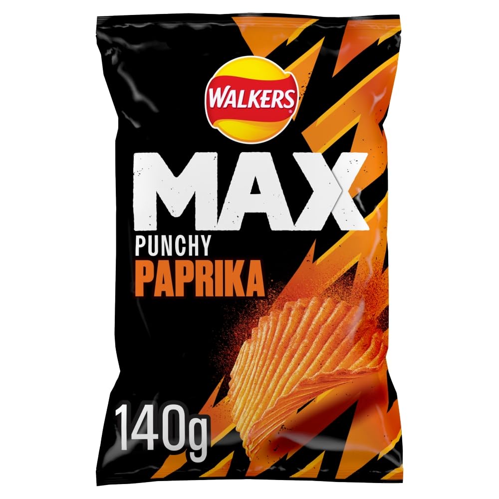 Walkers Max Punchy Paprika Sharing Chips 140g
