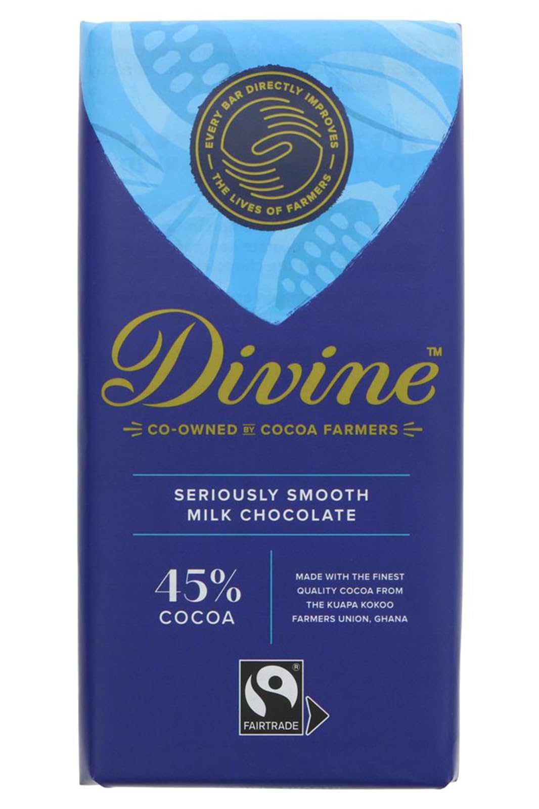 Divine 45% Kakao Glatte Milchschokoladetafel (90 g)