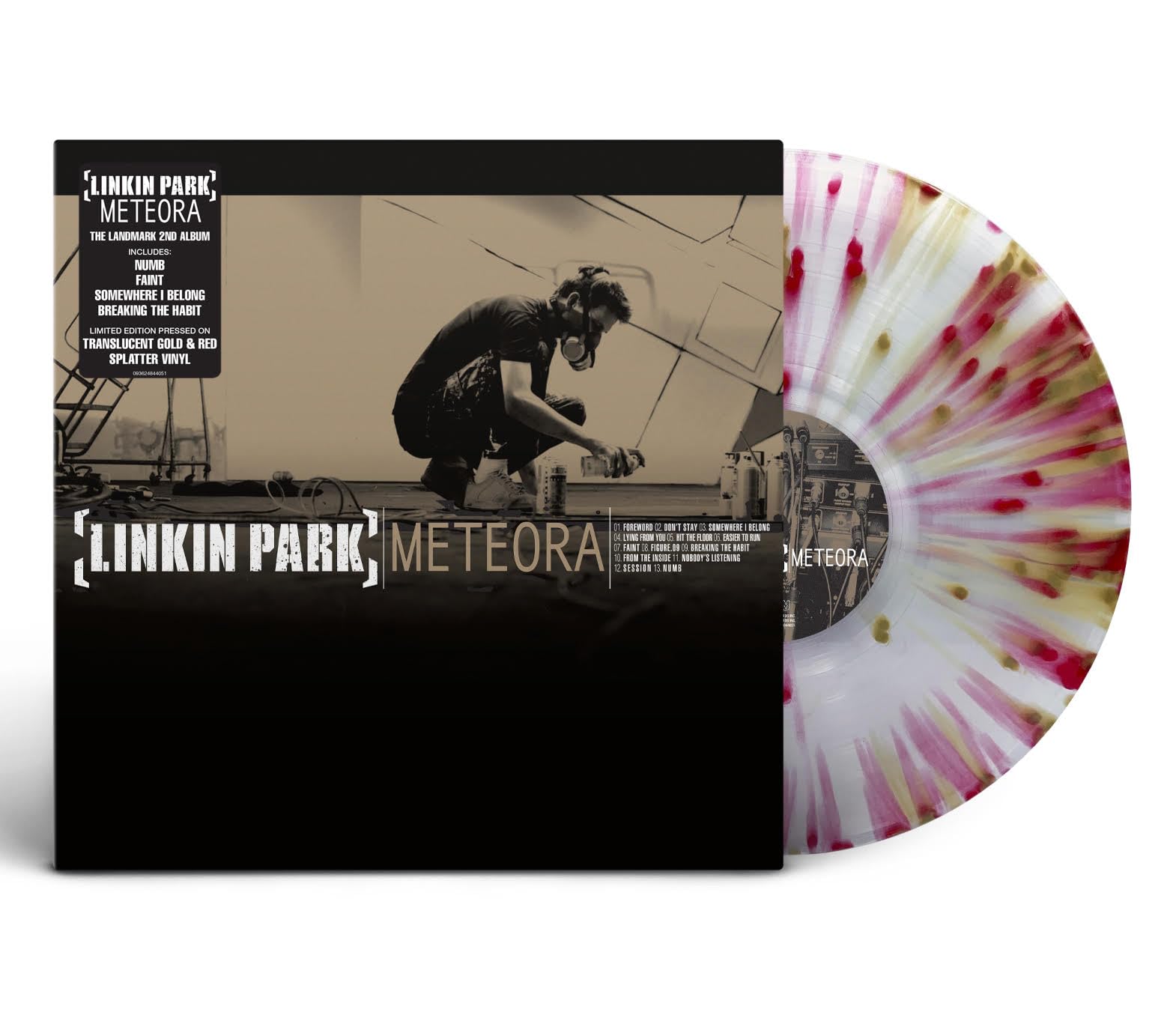 Linkin Park – Meteora (Limitiertes durchscheinendes Gold- und Rot-Splatter-Vinyl)