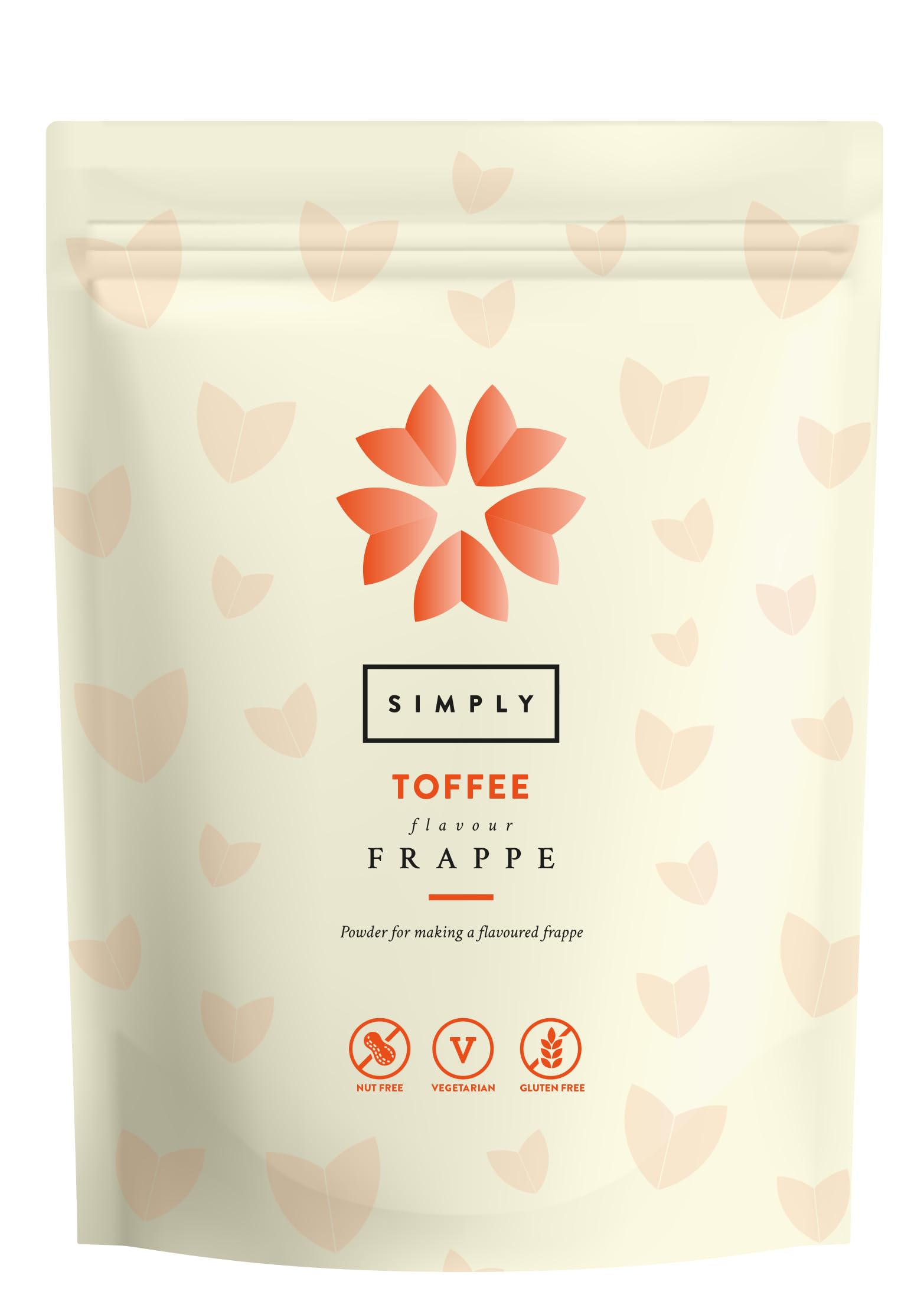 Simply – Toffee-Frappe-Pulver, nuss- und glutenfreie Eisgetränkemischung mit echten Toffeestückchen