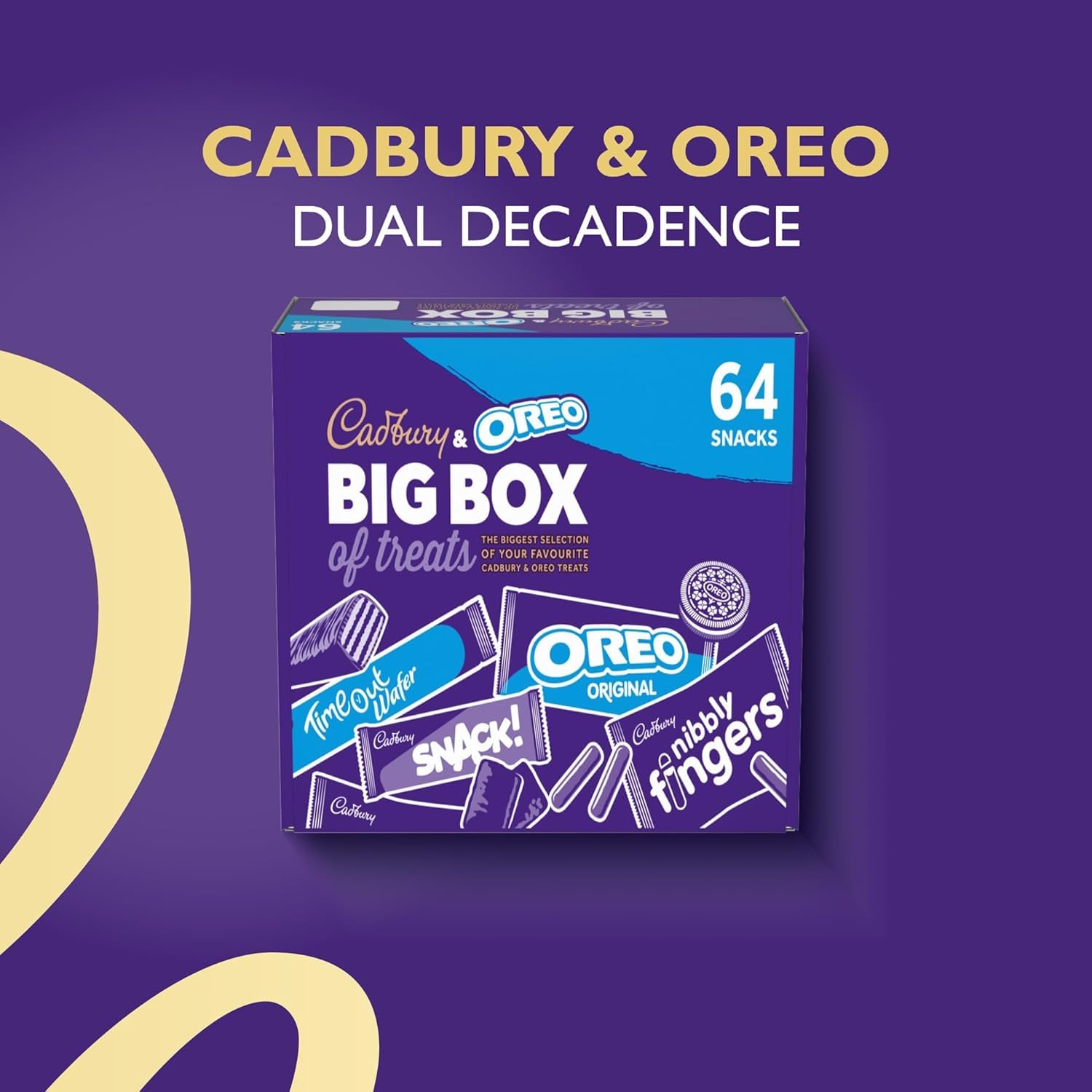 Cadbury & OREO Big Box of Treats – 64 verschiedene Pralinen und Snacks, 1618 g