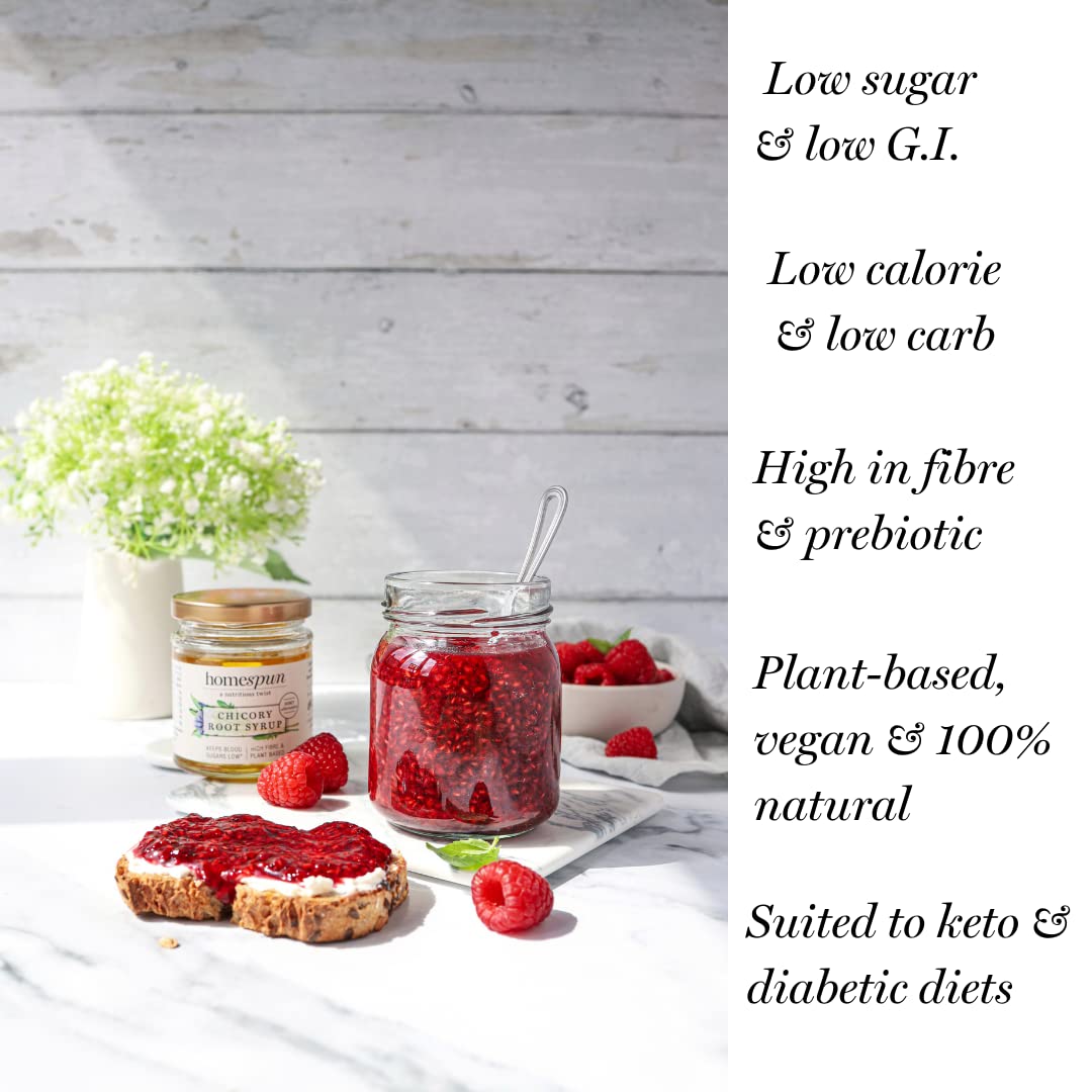 Homs pun Chicorée-Wurzelsirup – Keto- und Low-Carb-Süßstoff – Zuckerarm, vegan