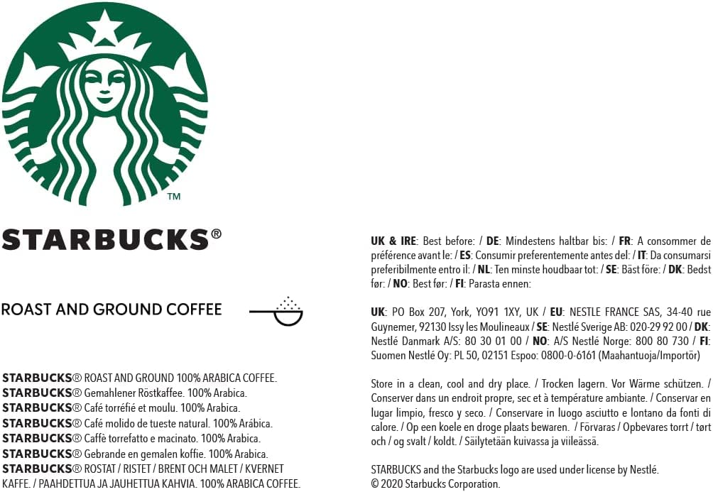 STARBUCKS Veranda Blend Blonde Roast gemahlener Kaffee 200 g (6er-Pack)