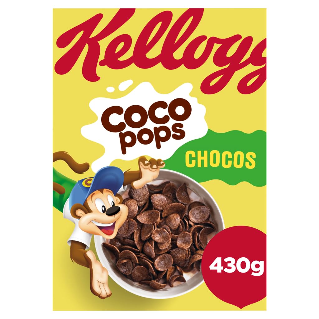 Kellogg's Coco Pops Chocos Schokoladen-Frühstücksflocken 430 g