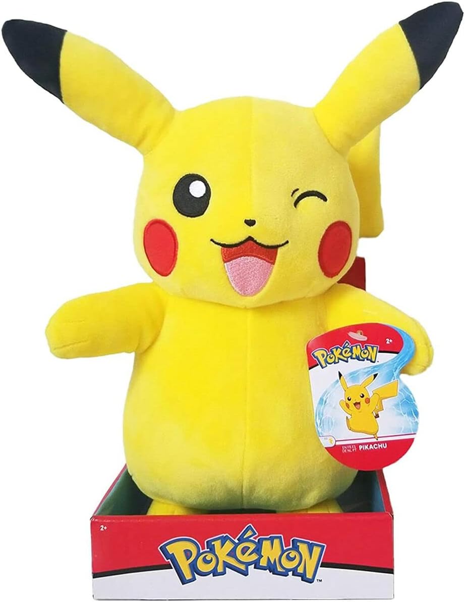 Pikachu 12 Zoll großes Plüschtier – Offiziell lizenziertes Pokémon-Plüschtier mit authentischen Details