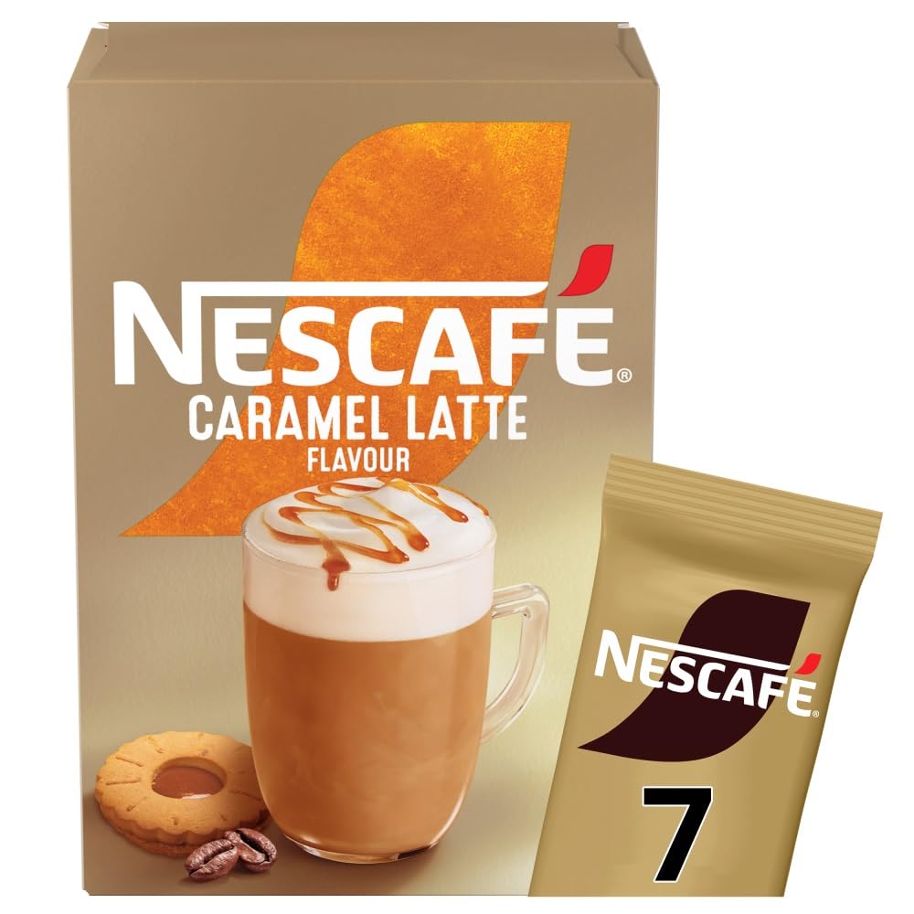 NESCAFÉ Karamell-Latte-Instantkaffee, 7 x 17 g Beutel