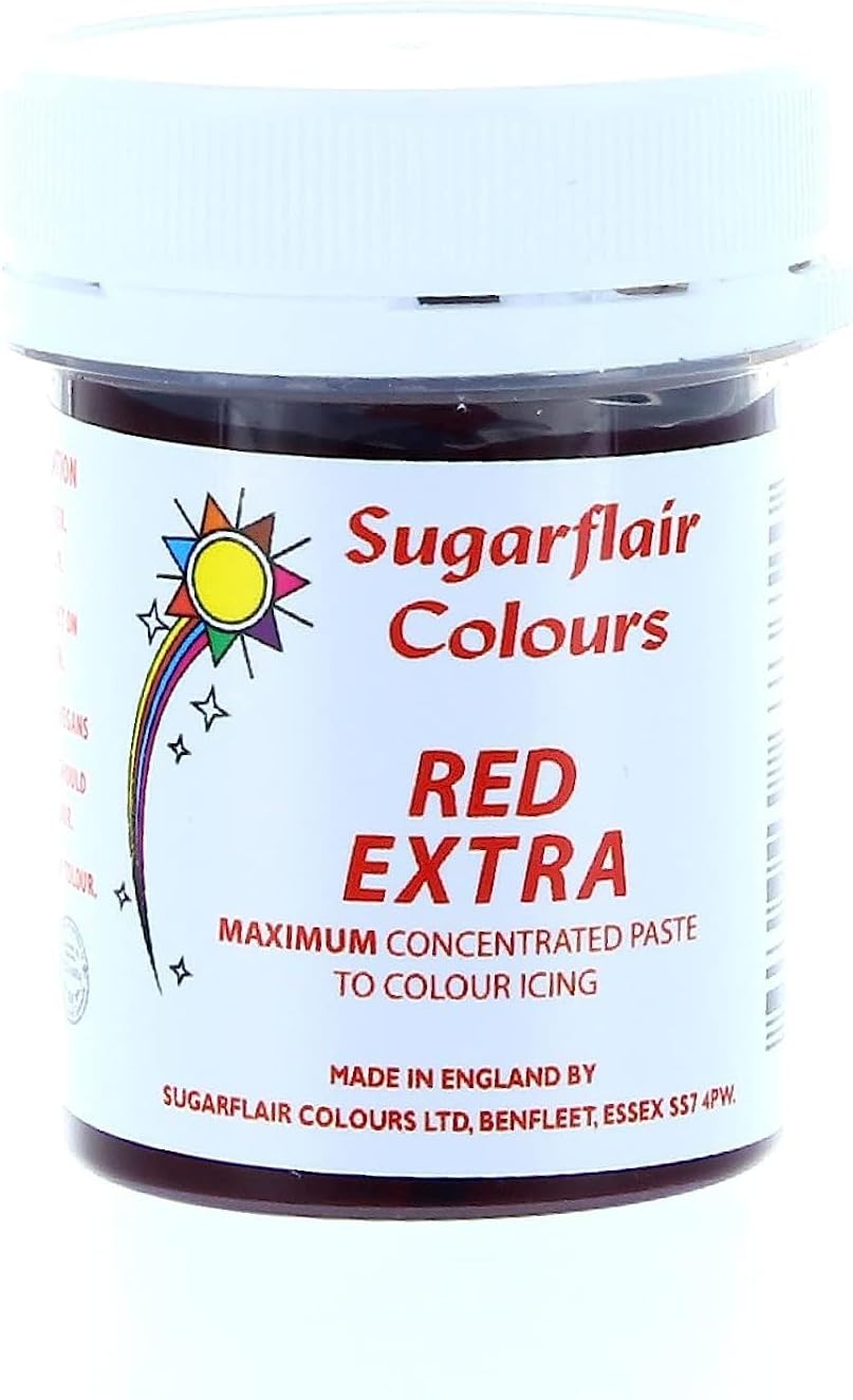 Sugarflair Rot, extra hochkonzentrierte Lebensmittelfarbpaste, 42 g