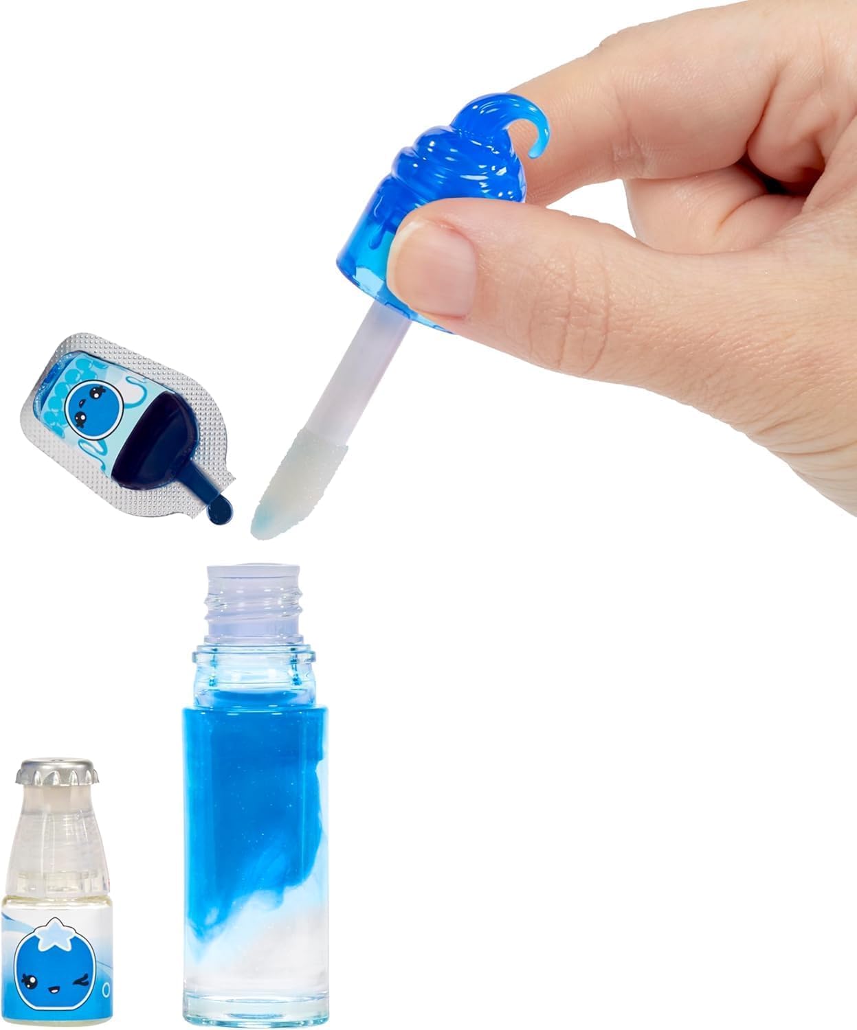 Yummiland Lipgloss-Puppe – Rory Blueberry – Duftendes DIY-Lipgloss-Set für Kinder ab 4 Jahren