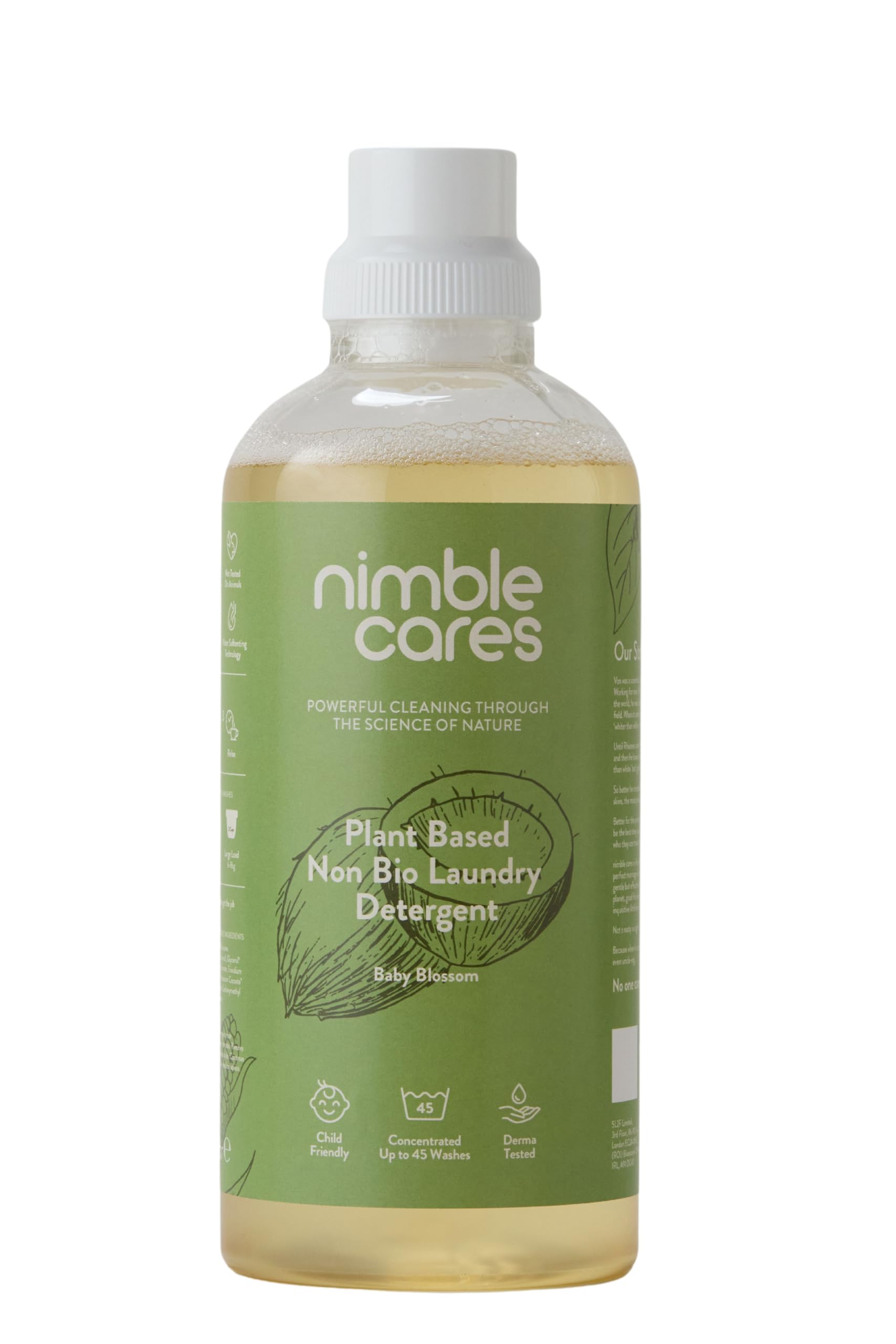 Nimble Cares – Pflanzliches, nicht biologisches Waschmittel, Baby Blossom, 1000 ml