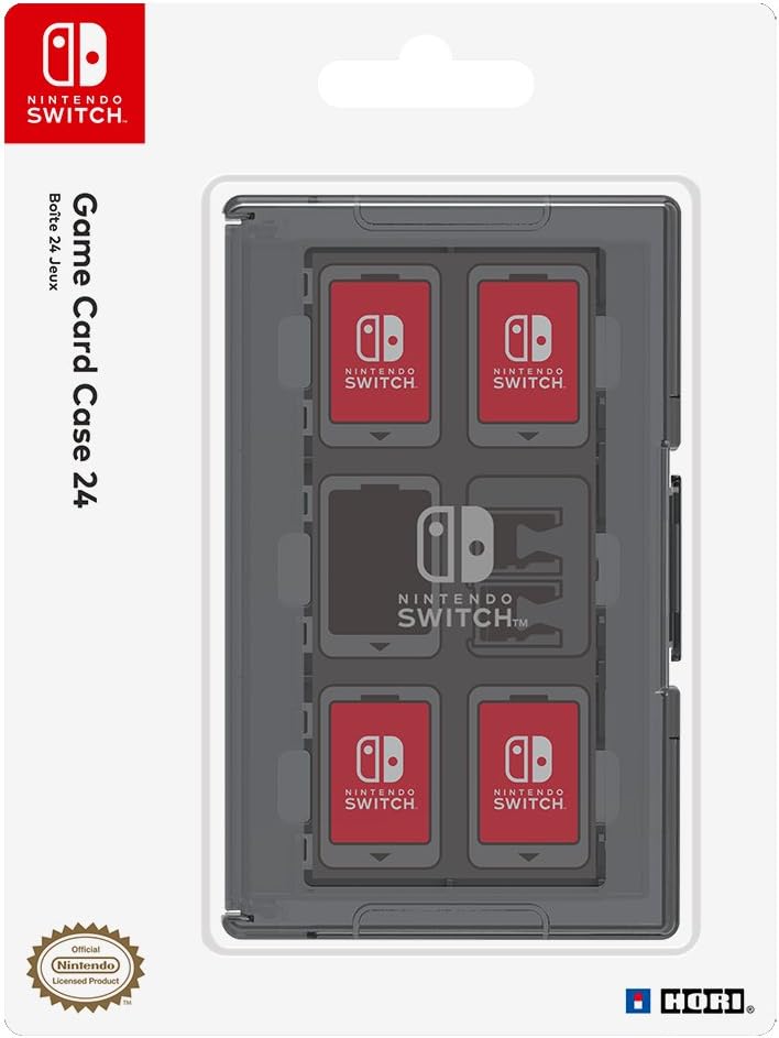 HORI Nintendo Switch Game Card Case – 24-Slot-Speicher mit Micro-SD-Halter – Schwarz