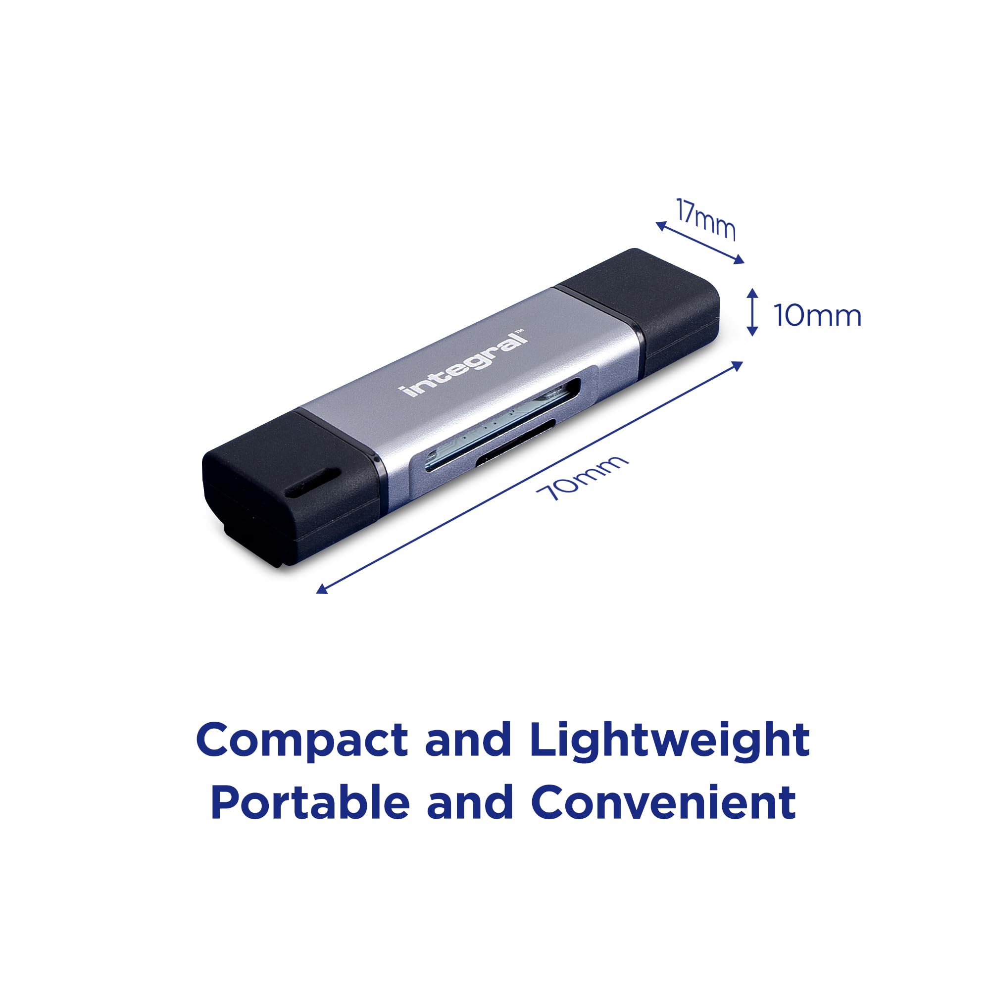 Integrierter Dual USB 3.0 & USB C microSD/SD-Kartenleser - INCRUSB3.2ACSDMSDR