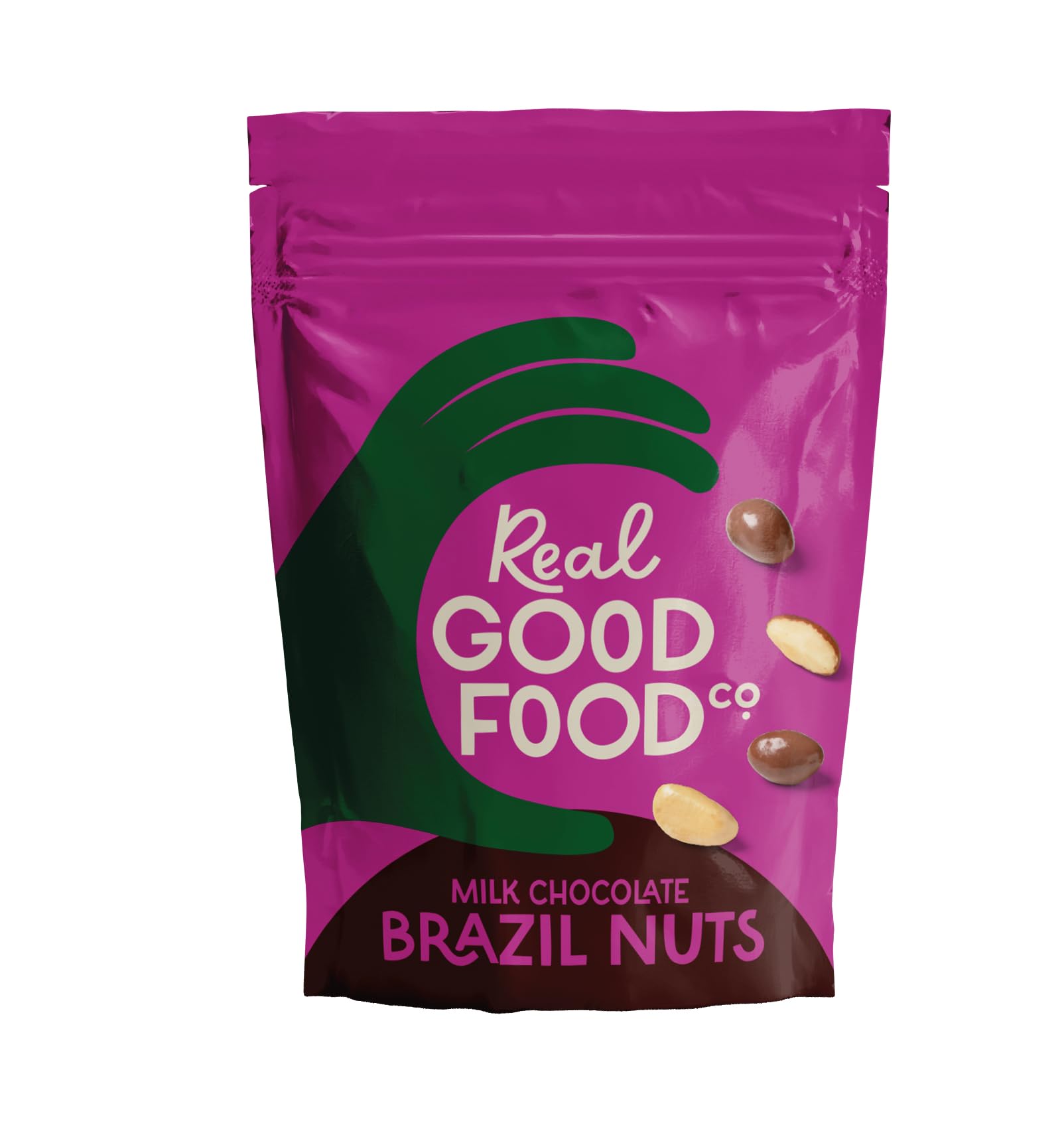 Real Good Food Co. Milchschokolade Paranüsse 150 g – Schokoladenüberzogener Nuss-Snack