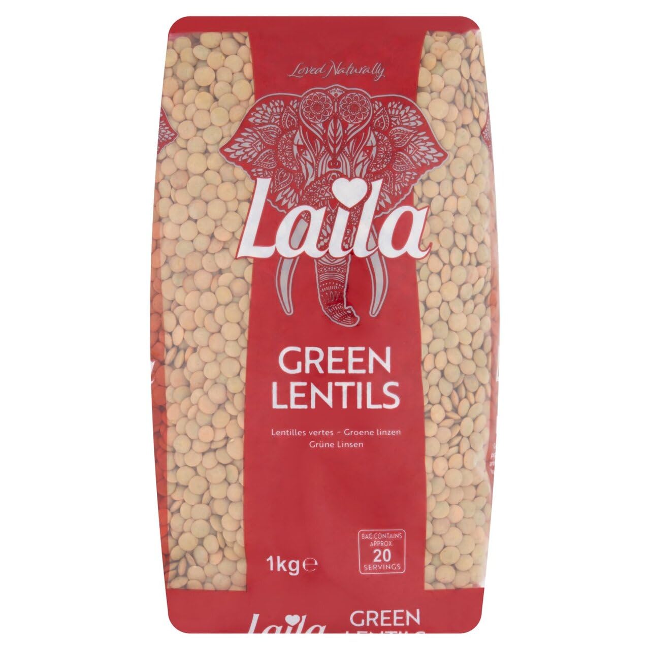 Laila Grüne Linsen – 1 kg (1er-Packung)
