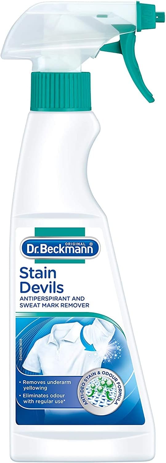Dr. Beckmann Fleckenteufel Antitranspirant & Schweißfleckenentferner - Flecken- & Geruchsentferner Spray