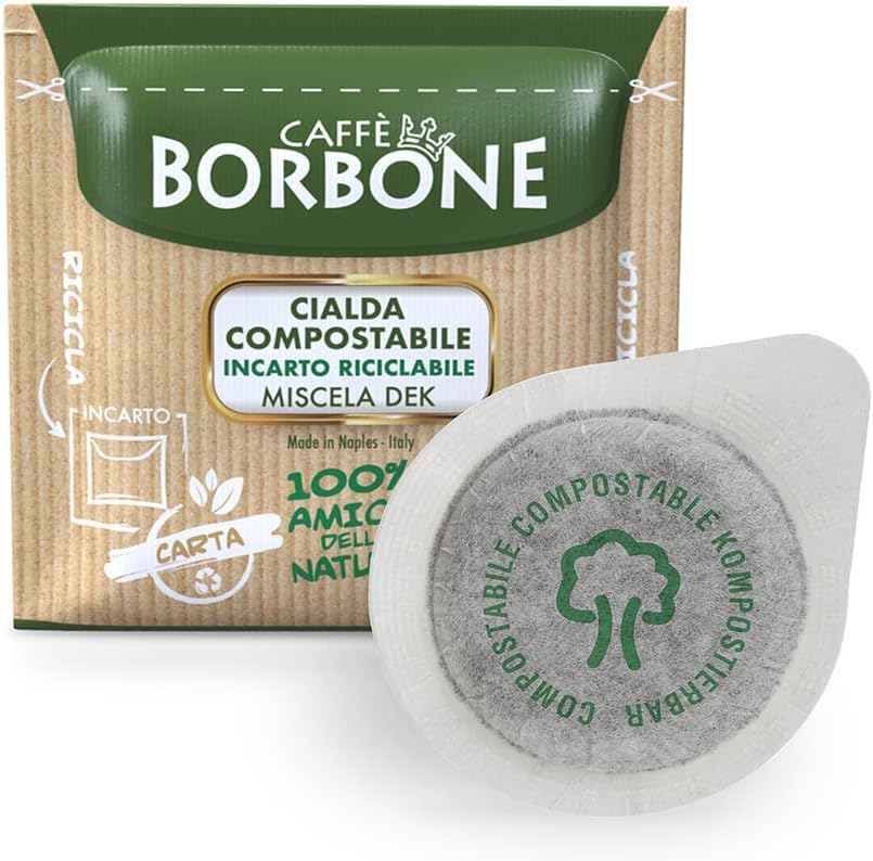 Caffè Borbone – entkoffeinierte kompostierbare Kaffeepads (150 Pads, ESE 44 mm)