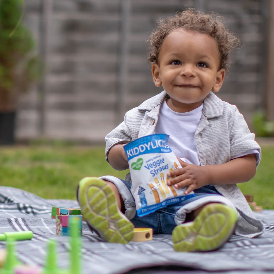 Kiddylicious Cheesy Veggie Straws – Natürlicher Geschmackssnack für Kinder ab 9 Monaten