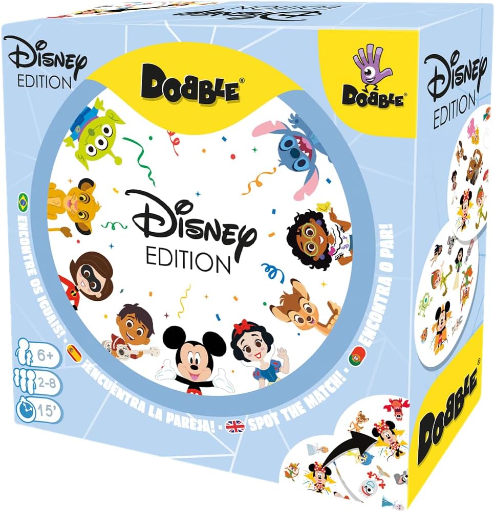 Asmodee Disney Dobble Familienkartenspiel für 2–8 Spieler, ab 6 Jahren, 15 Minuten Spielzeit
