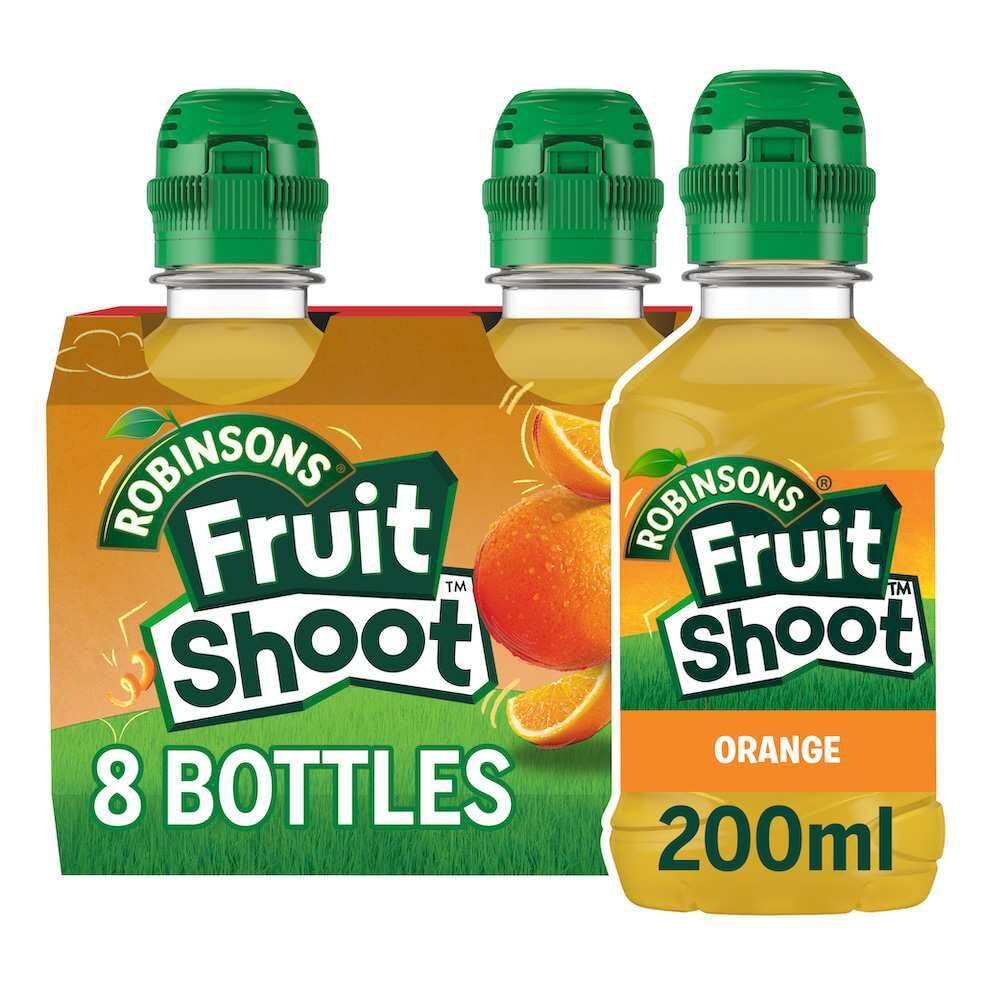 Robinsons Fruit Shoot Orangen-Fruchtsaftgetränk, 8 x 200 ml Flaschen