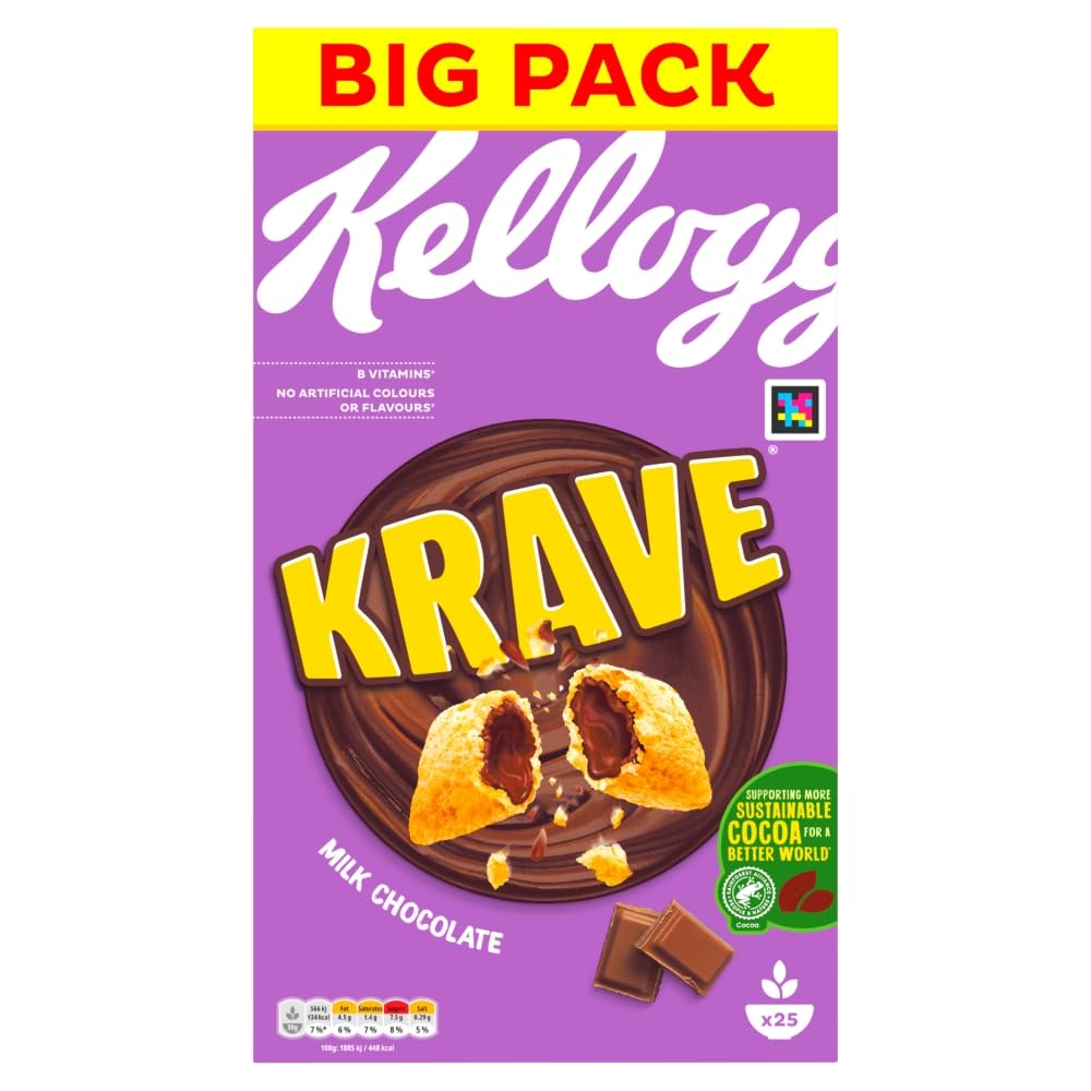 Kellogg's Krave Milchschokoladen-Frühstücksflocken, 750 g