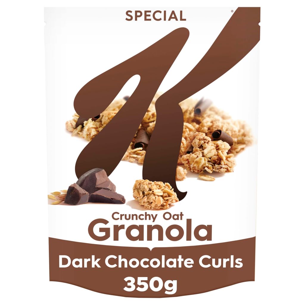 Kellogg's Special K Granola Dark Chocolate Curls 350 g – ballaststoffreiches Frühstücksmüsli mit weniger Zucker