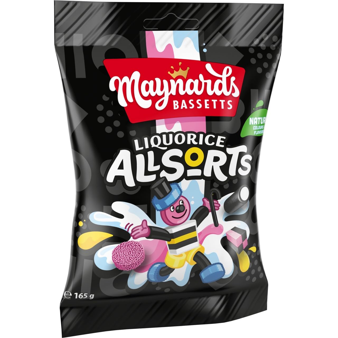 Maynards Bassetts Lakritz-Allsorts-Süßigkeitenbeutel, verschiedene vegane Lakritzbonbons