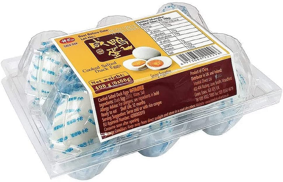 Shen Dan Gekochte gesalzene Enteneier, 6er-Pack, 408 g