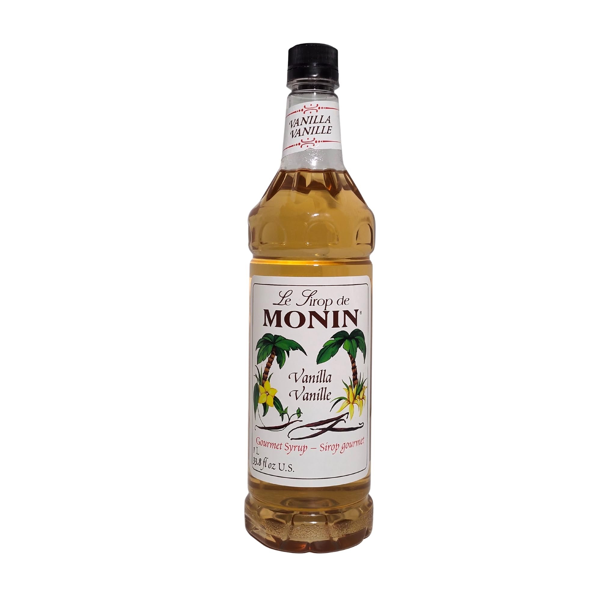 Monin Premium Vanillesirup 1 l – Natürliches Aroma für Kaffee, Cocktails und Dessertgetränke