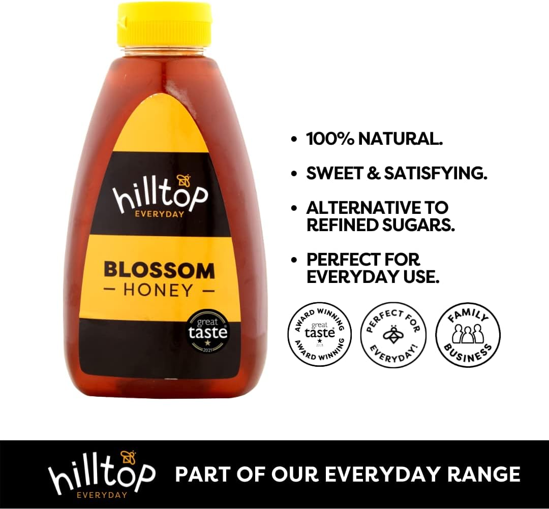 Hilltop Honey Blütenhonig, 720 g Quetschflasche – reiner Naturhonig