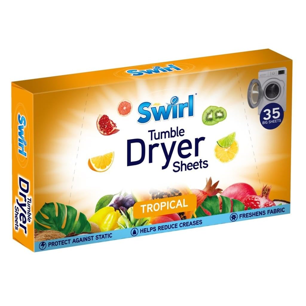 Swirl – Trocknertücher mit langanhaltendem tropischen Duft, 35 große Tücher